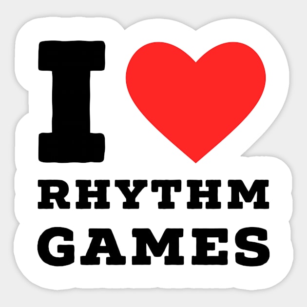 i love rhythm game Sticker by richercollections